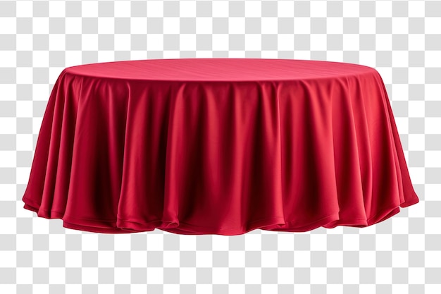 Toalha de mesa de veludo vermelho isolada sobre fundo transparente png