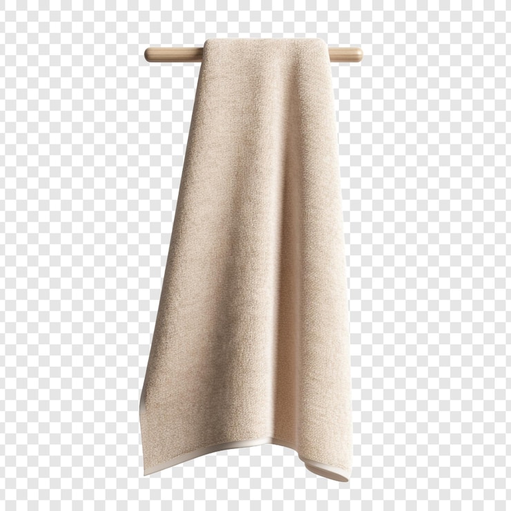 PSD toalha isolada em fundo transparente