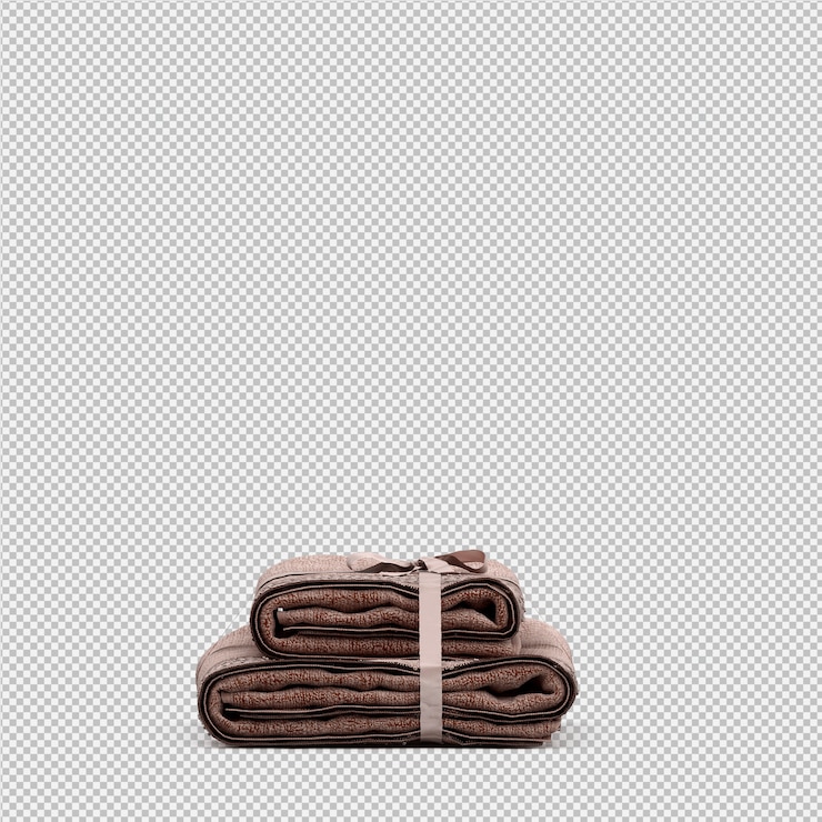 PSD toalhas dobradas 3d isolado render