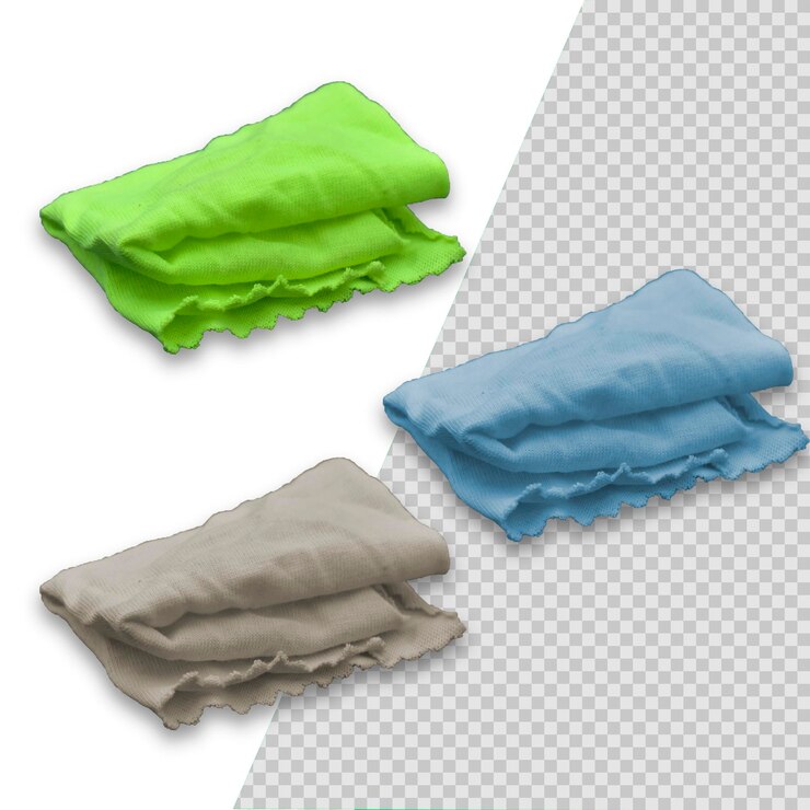 PSD toalla de diferente color aislada psd