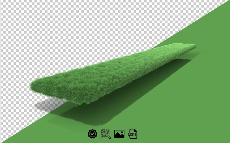 PSD una toalla verde está colocada en una superficie verde con un fondo verde