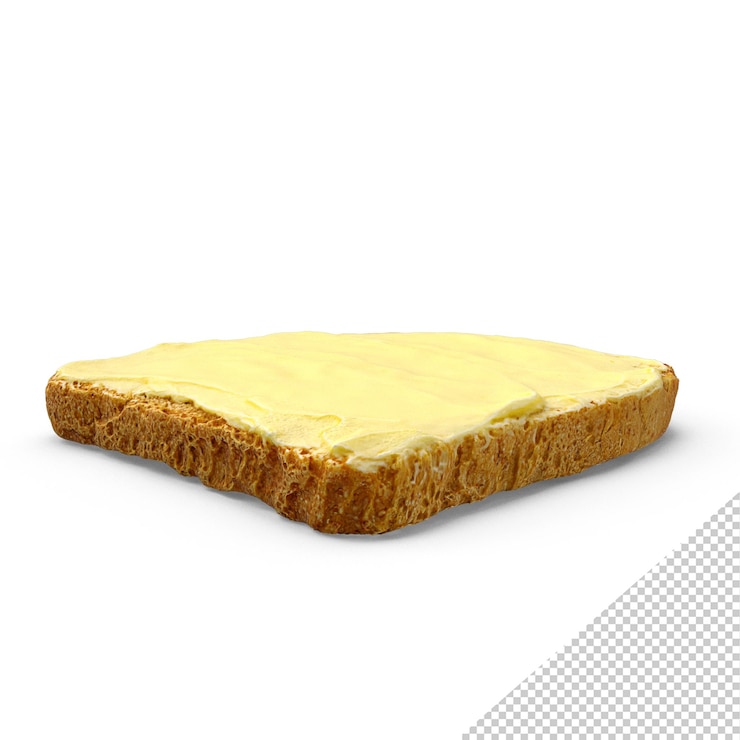 PSD toast con margarina png