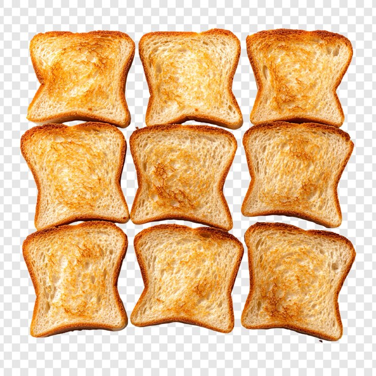 PSD toast isoliert auf durchsichtigem