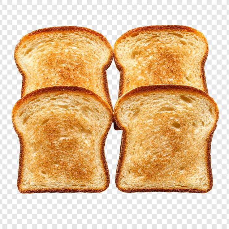 PSD toast isoliert auf durchsichtigem