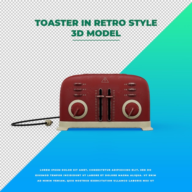 PSD toaster im retro-stil