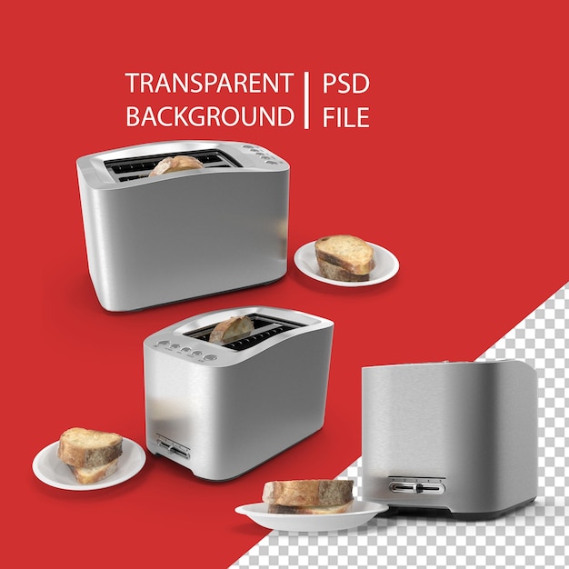 Toaster mit Brot PNG