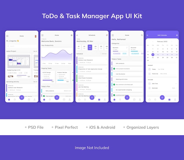 ToDo- und Task-Manager-App-UI-Kit