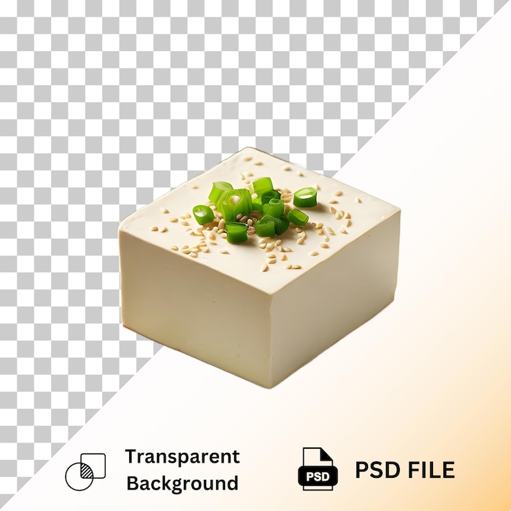 PSD tofu aislado sobre un fondo transparente