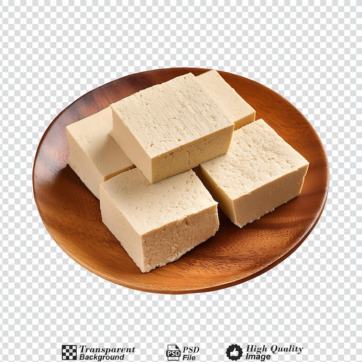 PSD tofu aislado sobre un fondo transparente