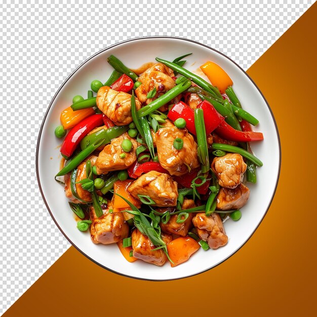 PSD tofu stir fry png isolado em fundo branco