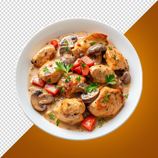 PSD tofu stir fry png isolé sur fond blanc