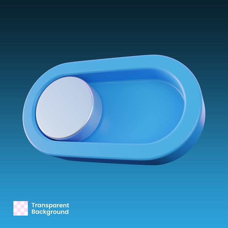 PSD toggle 3d illustration