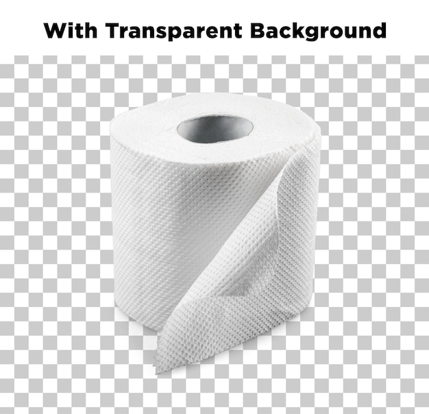 Toilettenpapierrolle mit durchsichtigem Hintergrund