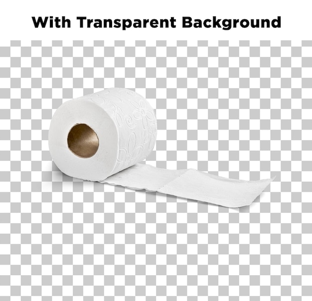 Toilettenpapierrolle mit durchsichtigem Hintergrund