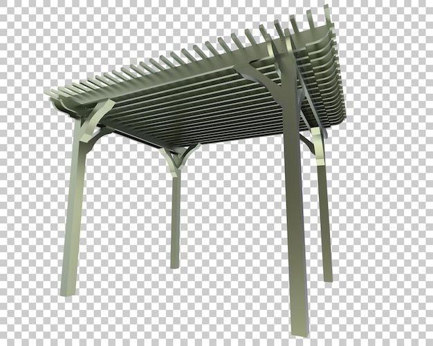 PSD toit de jardin isolé sur fond transparent illustration de rendu 3d