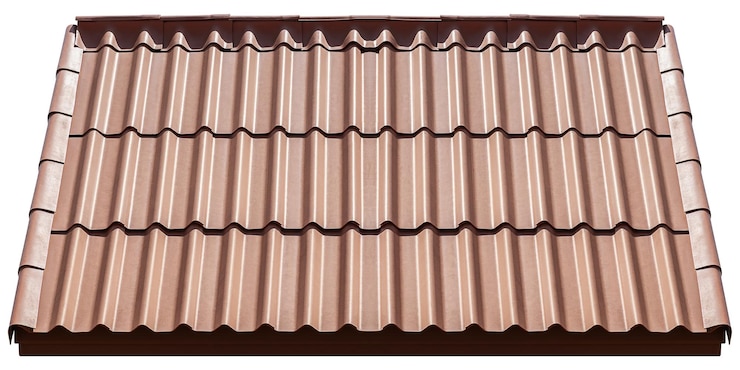PSD toit avec motif de carreaux orange