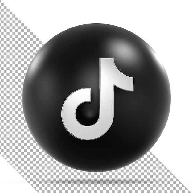 PSD toktok-symbol social media silber 3d-ballons