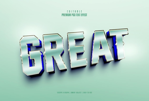 Toller bearbeitbarer Premium-3D-PSD-Texteffekt