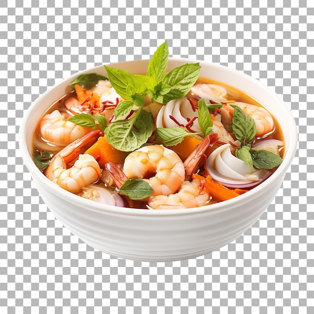 PSD tom yam sur un fond transparent