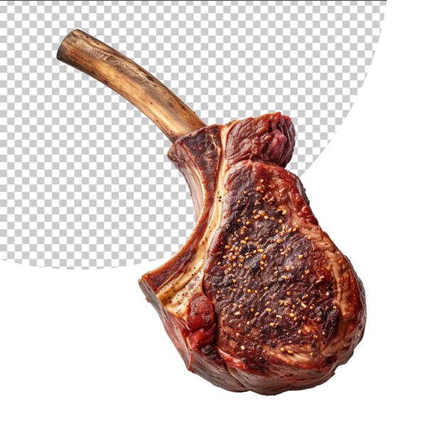 PSD tomahawk steak isolado em um fundo transparente