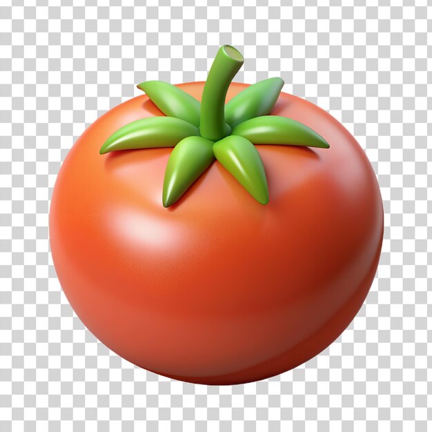 PSD tomate 3d aislado sobre un fondo transparente