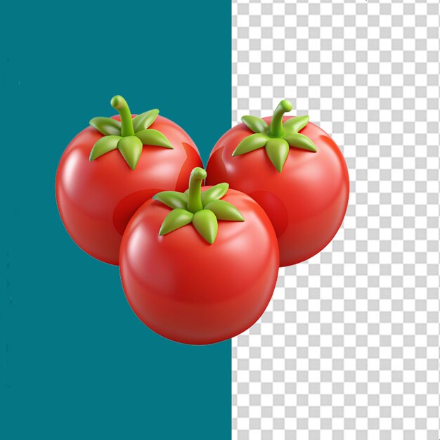 Une Tomate 3d Sur Transparent