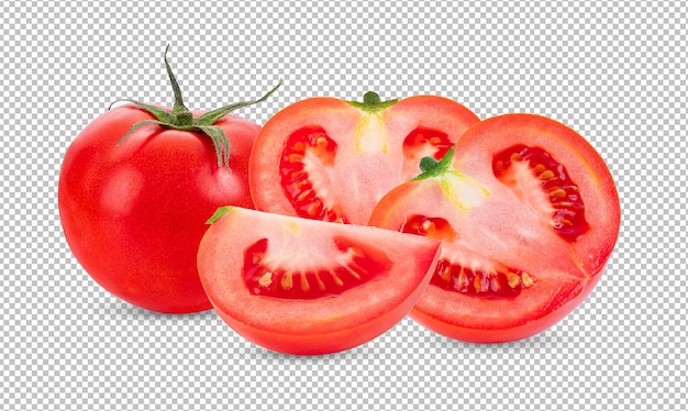 Tomate aislado en capa alfa