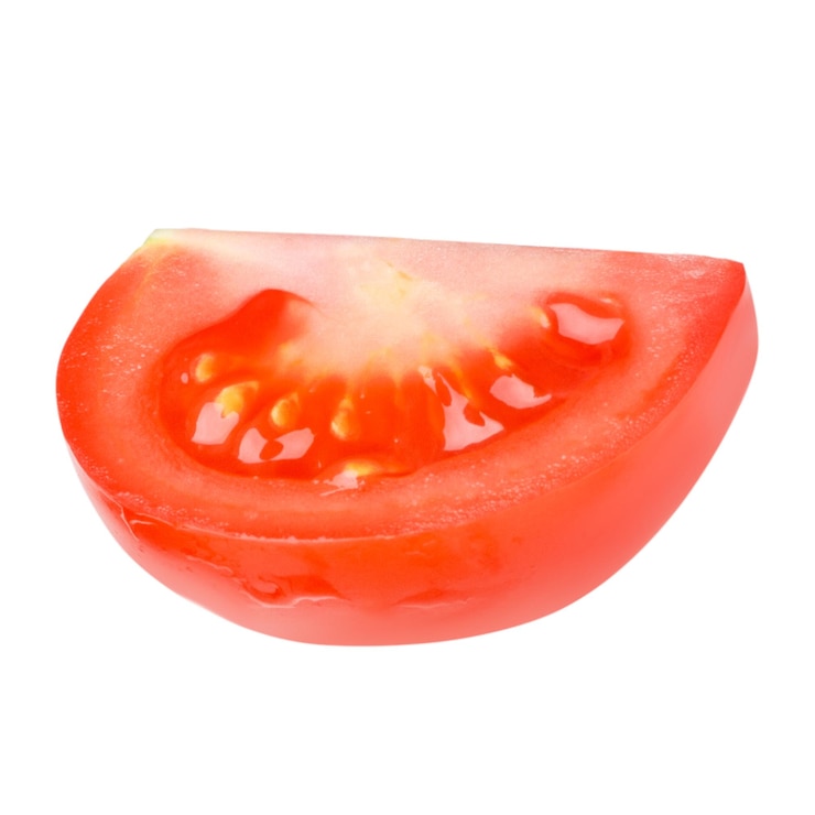 PSD tomate en cuartos tomate jugoso fresco vista lateral aislado