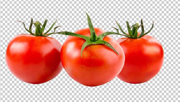 PSD un tomate fresco sobre un fondo blanco transparente