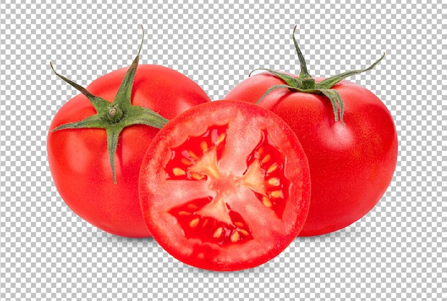 Tomate isoliert auf alphaschicht