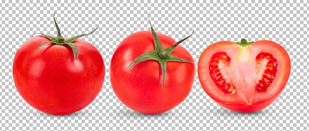 Tomate isoliert auf Alphaschicht