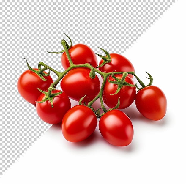 PSD une tomate mignonne isolée sur un fond transparent