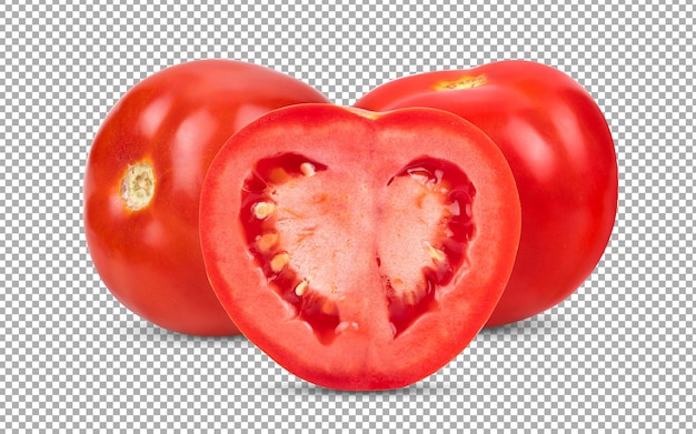 PSD tomate rojo fresco aislado en capa alfa