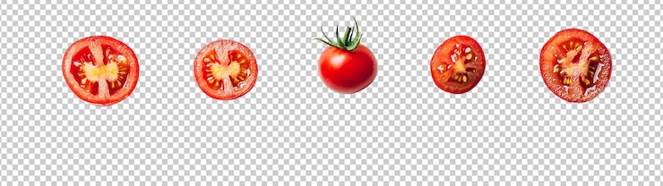 PSD tomate rojo fresco aislado