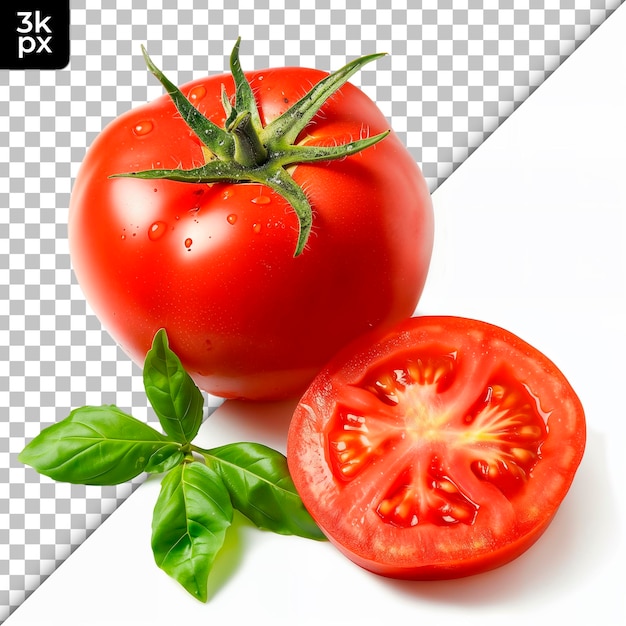 Une Tomate Et Une Tomate Sont Sur Un Fond à Carreaux