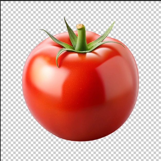 Tomaten-Gemüse auf weißem oder durchsichtigem Hintergrund Eine frische Tomate