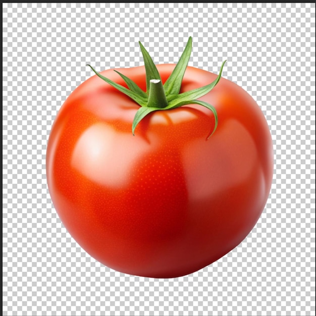 Tomaten-Gemüse auf weißem oder durchsichtigem Hintergrund Eine frische Tomate