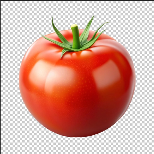 Tomaten-Gemüse auf weißem oder durchsichtigem Hintergrund Eine frische Tomate