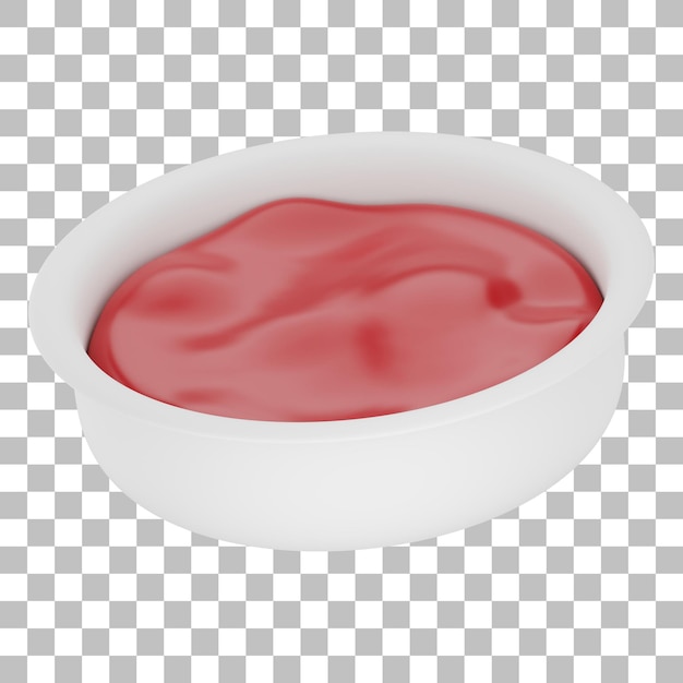 PSD tomatensauce 3d-darstellung