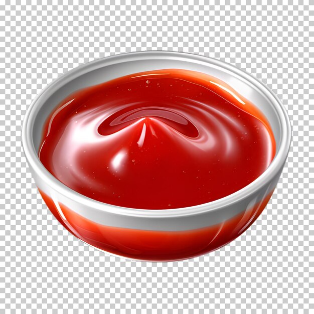 PSD tomatensauce-schüssel auf durchsichtigem hintergrund