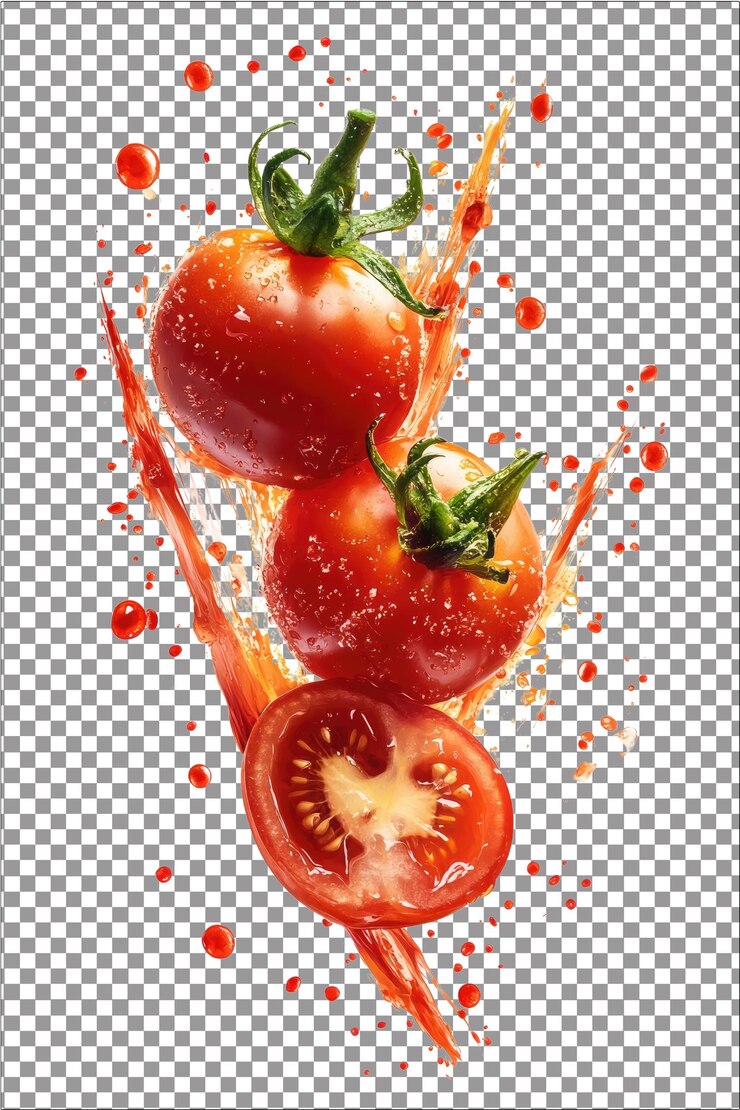 PSD tomates cereza a la parrilla sucosos y llenos de sabor perfectos para ensaladas hiperrealistas aislados