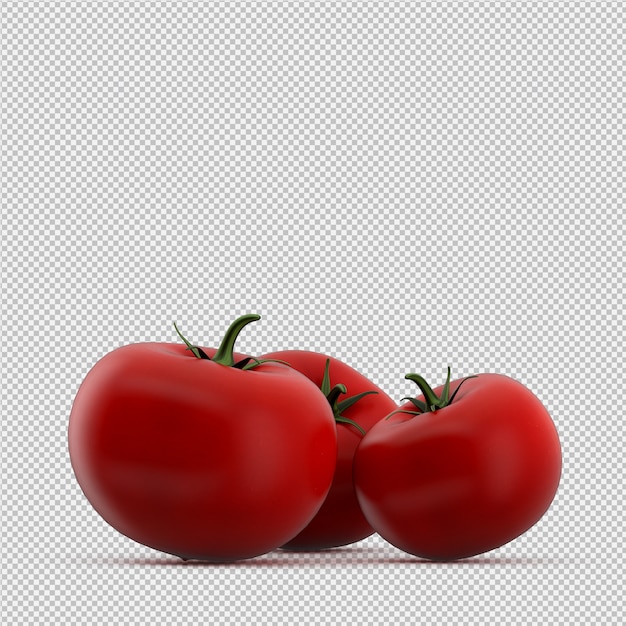 Tomates isométricos 3d render