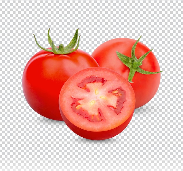 Tomates vermelhos frescos isolados premium psd