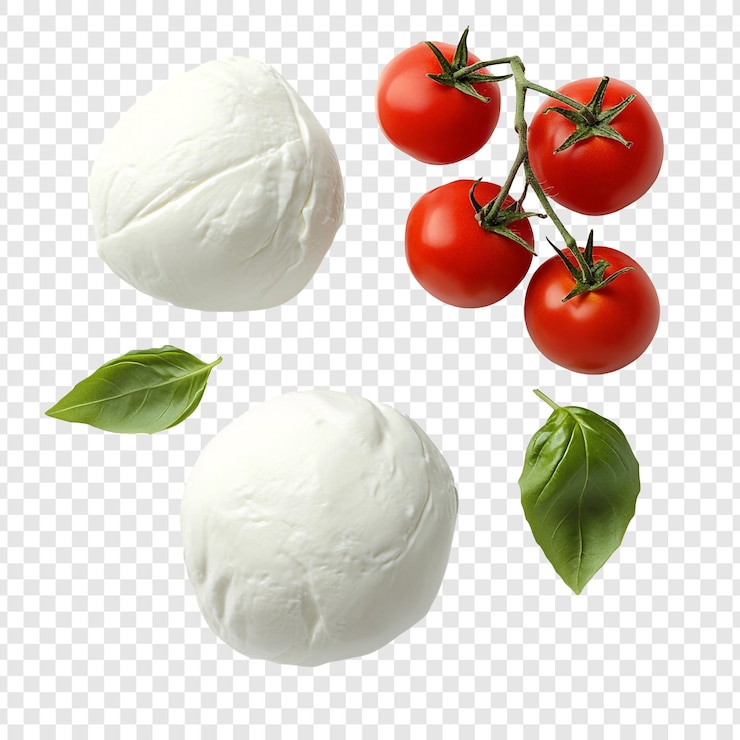 PSD tomati freschi di mozzarella, ciliegio e basilico