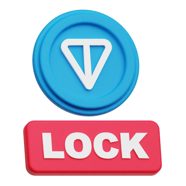 PSD toncoin 3d icon isolated on the white background