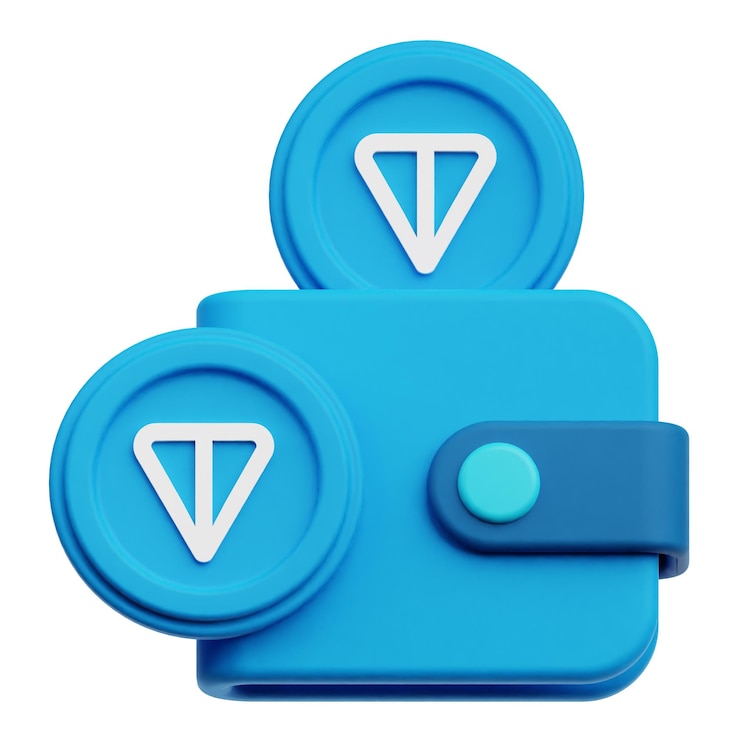 PSD toncoin icono 3d aislado en el fondo blanco