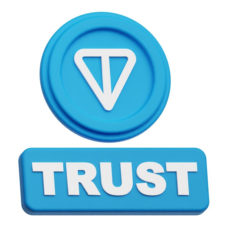 PSD toncoin token criptográfico ícone 3d isolado no fundo branco