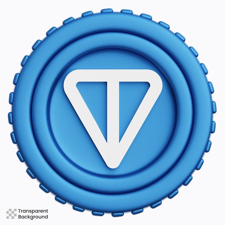 PSD toncoin ton coin 3d illustration