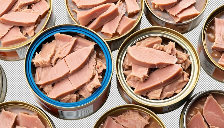 PSD tonneaux en conserve dans des boîtes ouvertes