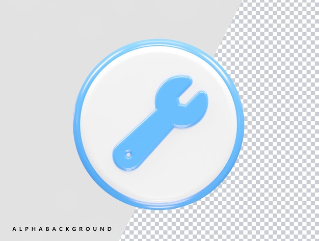 Tools icon 3d rendering element illustration